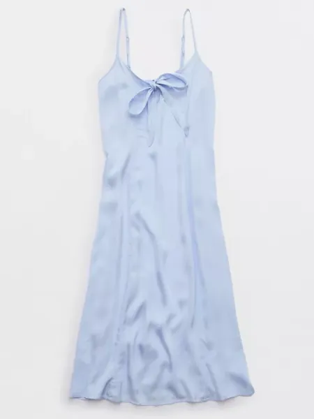 Aerie Satin Midi Dress 